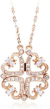 画像をギャラリービューアに読み込む, RIZILIA Heart Pendant with 18&quot; Chain &amp; Round Cut Crystal [Simulated White Topaz] in Yellow Gold Plated, Simple Modern Elegant
