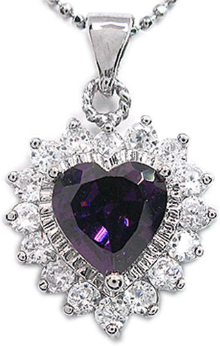 RIZILIA Ocean Heart Pendant with 18
