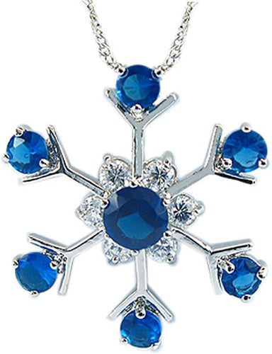 RIZILIA Snowflake Pendant with 18