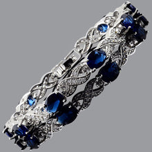 Laden Sie das Bild in den Galerie-Viewer, RIZILIA Oval Cut Multi-Color CZ 18K Gold Plated Tennis Bracelet, 7&quot;

