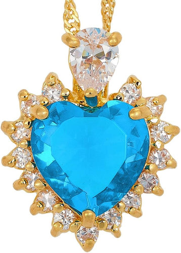 RIZILIA Ocean Heart Pendant with 18