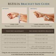 Load image into Gallery viewer, RIZILIA Blossom Tennis Bracelet &amp; Round Cut CZ [6 Colors Available] in Yellow Gold Plated, 7&quot;
