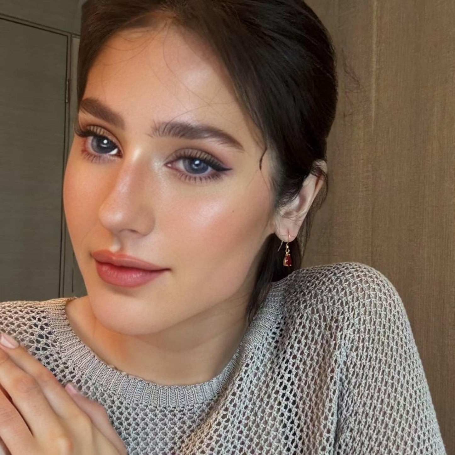 RIZILIA Dangle Drop Pierced Earrings with Pear Cut CZ [7 Colors available] in White Gold Plated, Simple Modern Elegant